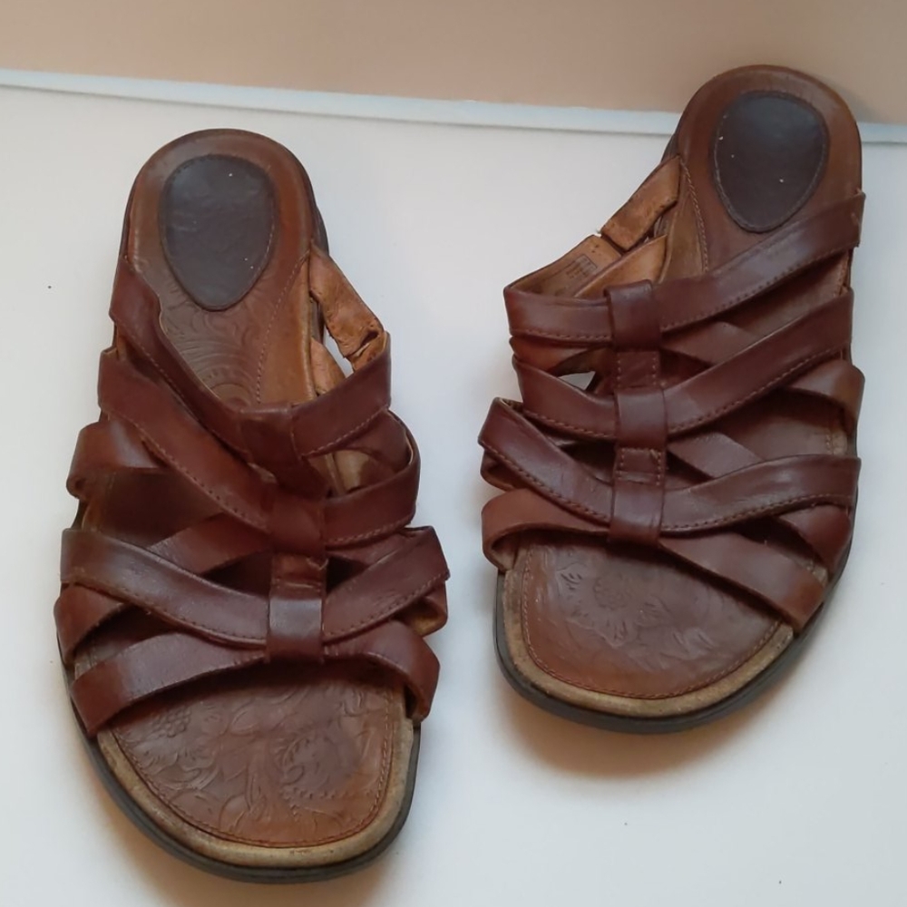 Ariat brown leather slide sandals-sz 10 1/2